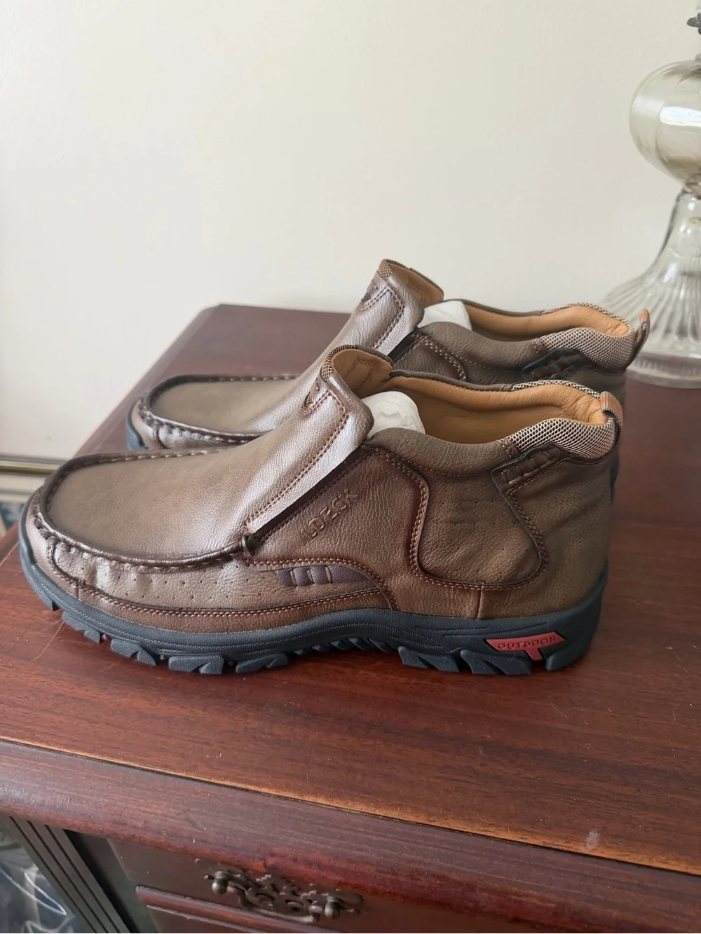 Men's Brown Slip-On Leather Comfort Loafers